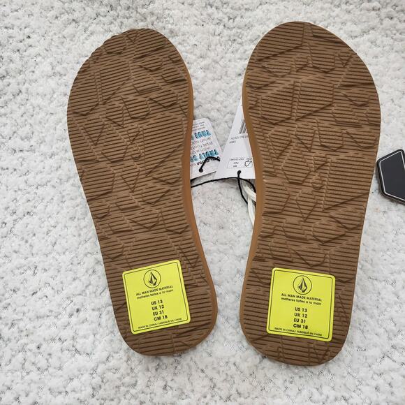 NEW Volcom Girls Forever and Ever Flip Flop Sandal, Star White, 13 Big Kid - Picture 4 of 4